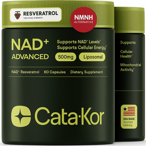 Cata-Kor NAD+ Liposomal con Resveratrol – Energía Celular y Antienvejecimiento (30 Días)
