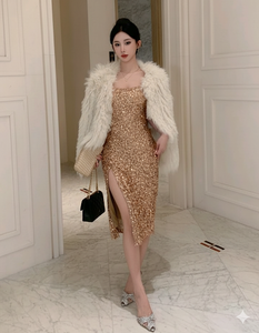 Vestido Largo de Lentejuelas para Mujer – Glamour y Elegancia en Cada Evento” ✅Talla L