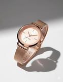 ⌚ Nine West – Reloj de Pulsera de Malla para Mujer