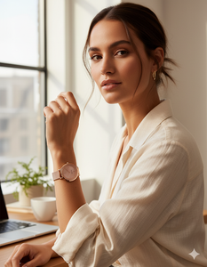 ⌚ Nine West – Reloj de Pulsera de Malla para Mujer