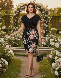 ¡Luce espectacular con nuestro vestido acampanado de flores! TALLA XL