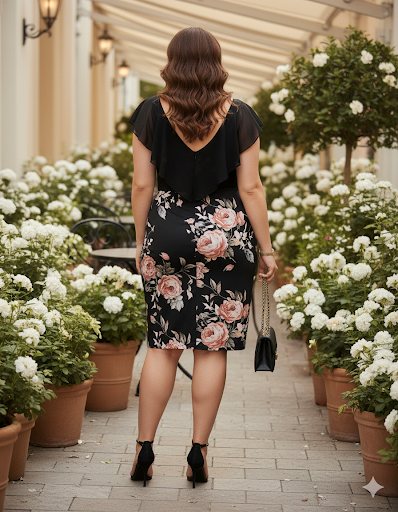 ¡Luce espectacular con nuestro vestido acampanado de flores! TALLA XL